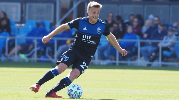 San Jose Earthquakes defender Tommy Thompson